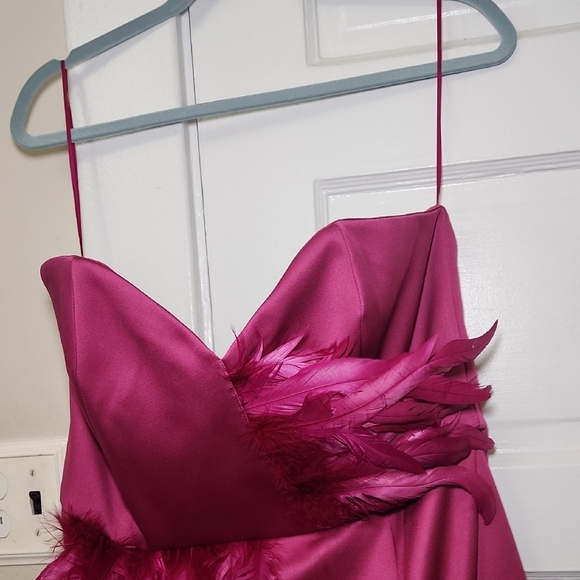 Fashion Nova Asymmetrical Dress in Fuchsia - Picture 5 of 7